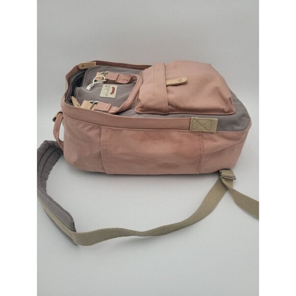 Shiu Shiue Classic Pink Backpack 14 By 12 Classic And Functional Pockets Padded - Picture 6 of 12